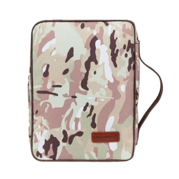 Montana West Green Camo Camouflage Pattern Print Canvas Bible Cover & Bookmark main image 15